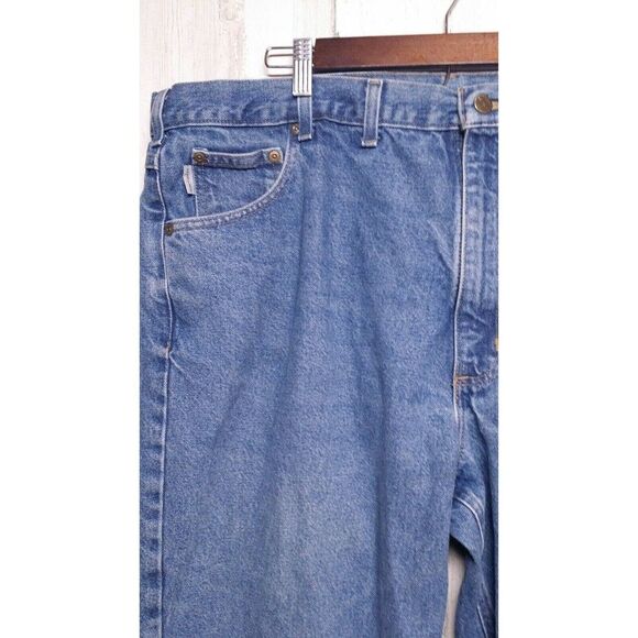 Carhartt Men's Jeans 43x29 (Tag 44x30) Style B17 DST Relaxed Fit Tapered Leg - Picture 3 of 9